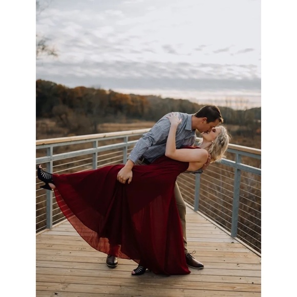 Lulus Heavenly Chiffon Halter Backless Maxi Dress - Picture 13 of 16